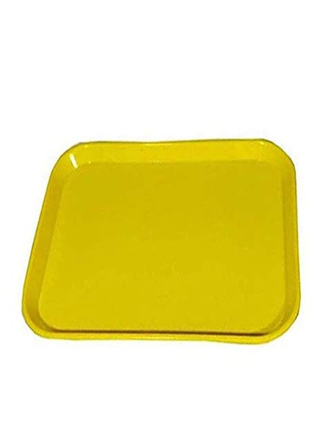 Logro Pack of 4 Set Serving Platter/Large Tray; Made of Premium Plastic; Rectangular Shape; Length 16 Inches X Breadth 12 Inches; (Red, Green, Yellow & Black) - Image 5