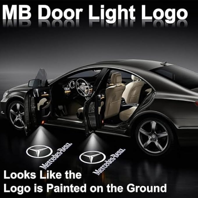Bukela 2Pcs Mb Logo Door Light Projector NonFading Welcome Lamp Puddle Lights Door Light Logo Projector Compatible With Accessories S400 S450 S500 S550 S600 S63 S65 S680 S Class W222 20142020 - Image 4