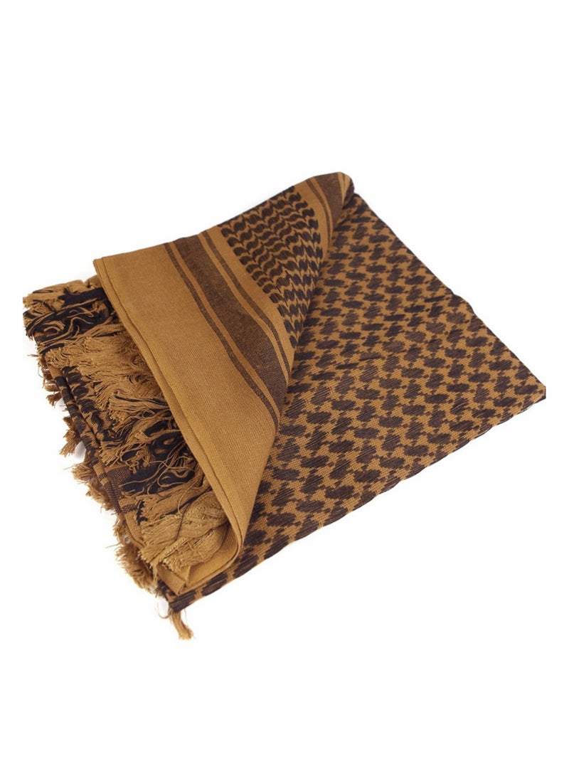 وشاح شماغ تكتيكي للرجال والنساء - كوفية صحراوية من القطن بنسبة 100% مع شرابات، 43 × 43 بوصة، مثالي للأنشطة الخارجية - Image 4