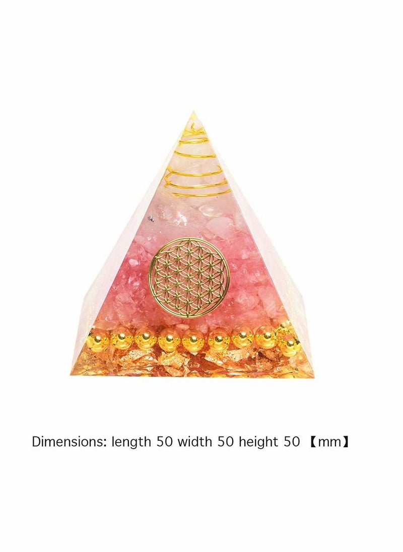 SYOSI - Healing Crystals, Orgone Pyramid, Crystal Chakra Orgonite Pyramid Protection, Positive Energy Generator for Reiki Healing, Meditation, Yoga, Spiritual Balance Crystals Stones 5cm - Image 1