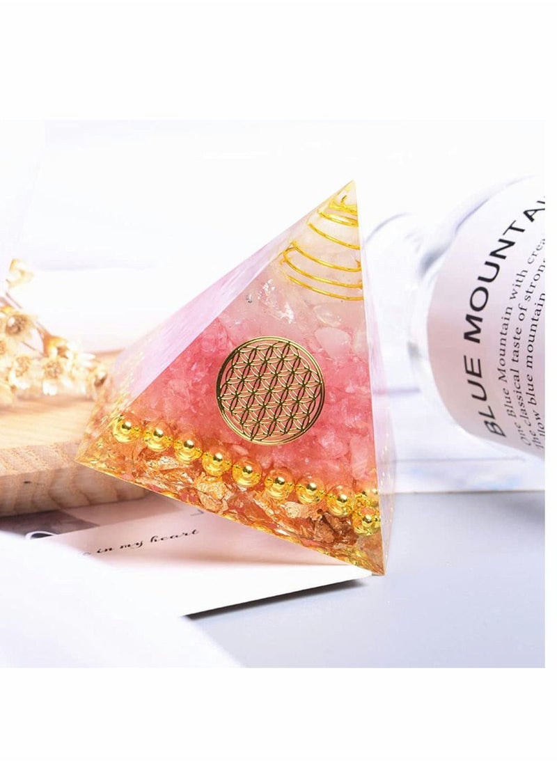 SYOSI - Healing Crystals, Orgone Pyramid, Crystal Chakra Orgonite Pyramid Protection, Positive Energy Generator for Reiki Healing, Meditation, Yoga, Spiritual Balance Crystals Stones 5cm - Image 1