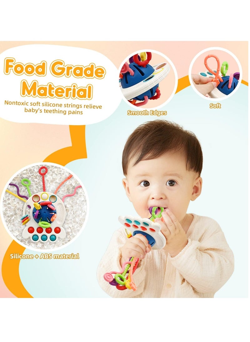 Sensory Montessori Baby Teething Toys 6 to 12 Months, Toddler Travel Toys for 1 2 Year Old Boy Girl Birthday Gifts, Soft Pull String Fidget Educational Learning Toys for 9 10 18 Months Infant  - Image 4