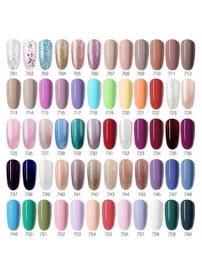 V VENALISA VENALISA VIP3 Set 65 PCS 7.5ML Spring Summer Gel Nail Polish Kit with Color Card,Base Matte Top Coat Gel Polish Set,UV LED Soak Off Manicure Starter,Suitable to DIY at Home Nail Art Salon - Image 2