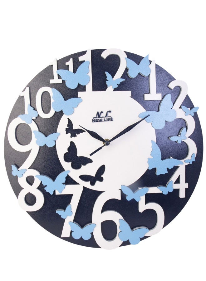 Modern 40cm Wall Clock – Elegant Butterfly Design – Unique Wall Decor for Home, Office & Kids’ Rooms