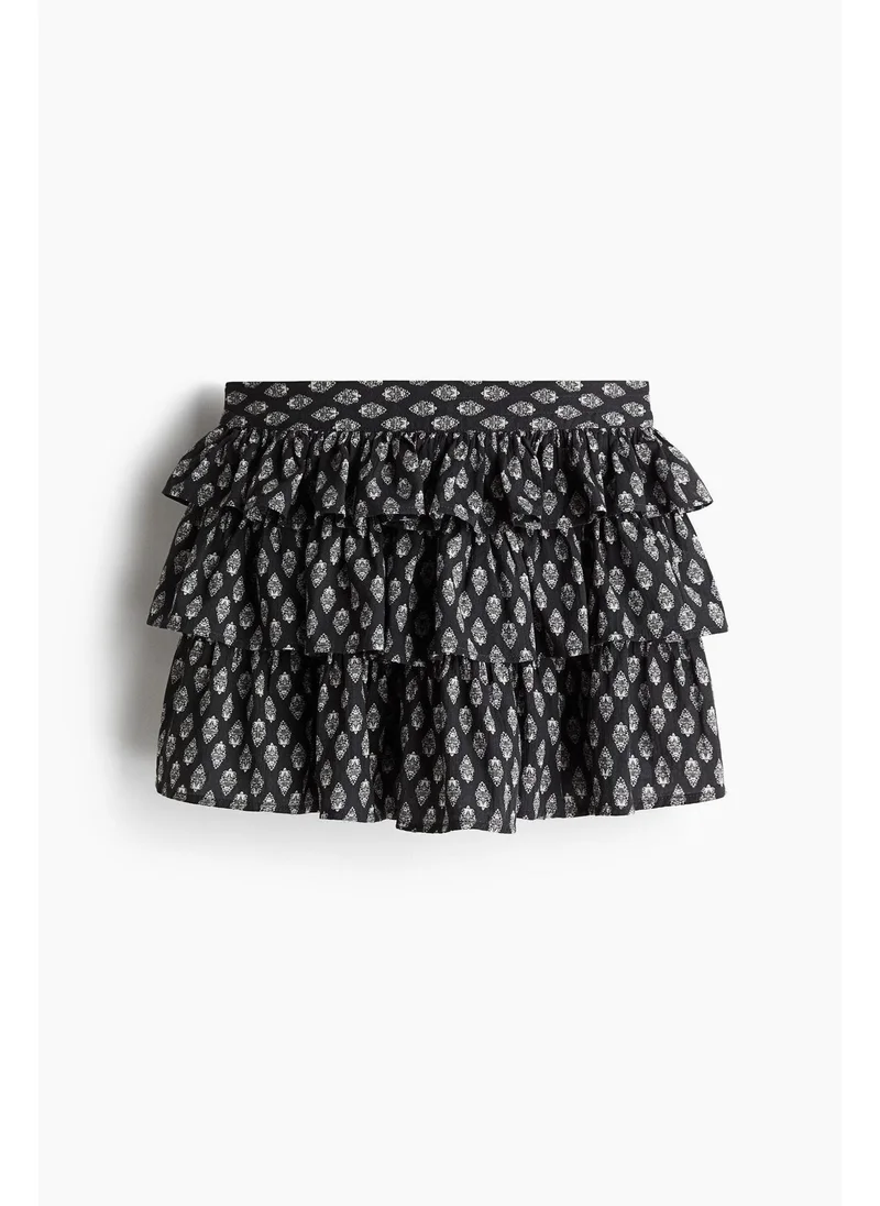 H&M Tiered cotton skirt