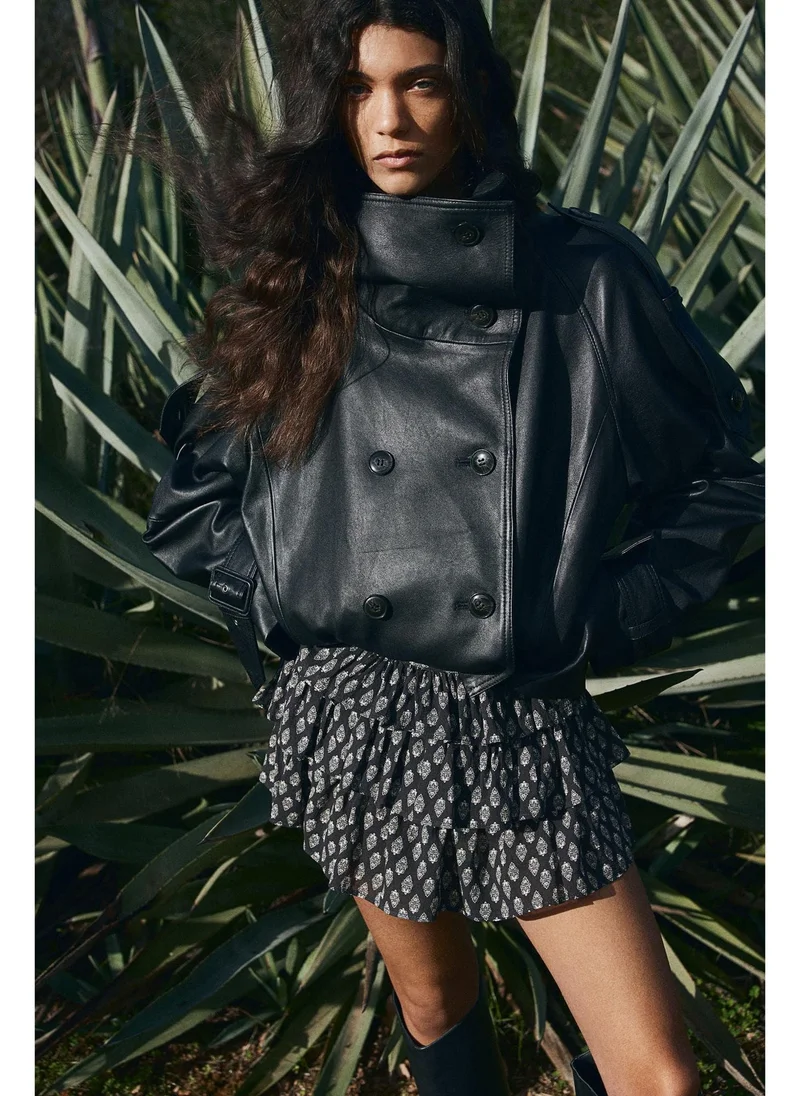 H&M Tiered cotton skirt