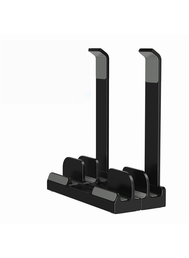 Vertical laptop stand, multifunctional laptop height stand, suitable for MacBook Pro and MacBook Air desktop stands, adjustable, supports up to 17.3-inch gaming laptops, black - Image 1