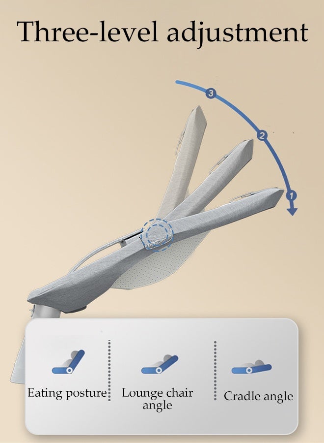 DUNISO Baby Electric Rocking Chair，Multi Functional Baby Swing Chair,3 Speed Intelligent Timing, 5 Speed Intelligent Swing, With Led Display Panel,Bluetooth,Remote Control, Mosquito Net,For 0 to 18 months Old - Image 2