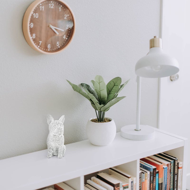 GRABADO Frenchie Statue Decor,French Bulldog Figurine for Home/Living Room Decor,Resin Silver English Bulldog Sculpture Decorations, French Bull Dog Figurine Decors for Women Men,Adornos para Sala Modernos - Image 4