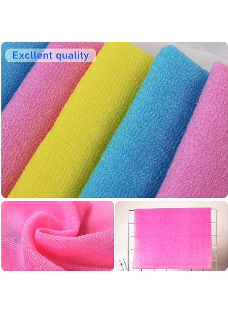 Exfoliating Washcloth Body Scrubber BackScrubber for Shower Japanese Beauty Washcloth Bath WashCloth Korean Exfoliation Luffah Towel Net Sponge LoofahBody Scrub 3 Pack  - Image 2