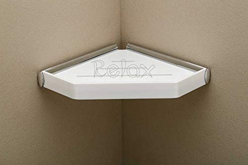 Relax New Corner Acrylic ShelfAcrylic Chrome Unbreakable Corner Acrylic Wall Shelf Number of Shelves 1 New r111 10 10 inches 5mm Thickness - Image 2