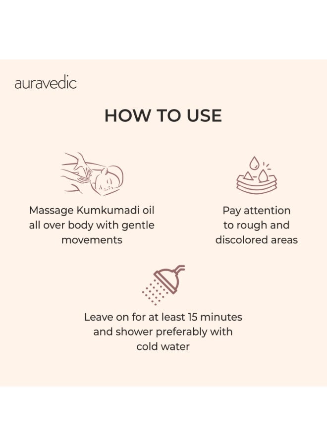 Auravedic Kumkumadi Massage oil for women ,men 200 ml*2 - Image 4
