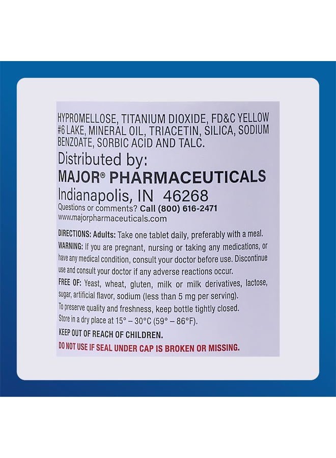 MAJOR Pharm Major Stress Formula High Potency Vitamin Supplement, 500 mg- 60 tab - Image 5