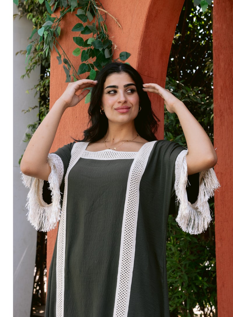 A distinctive, attractive and calm galabiya. Model /Nawaem/ - Image 1