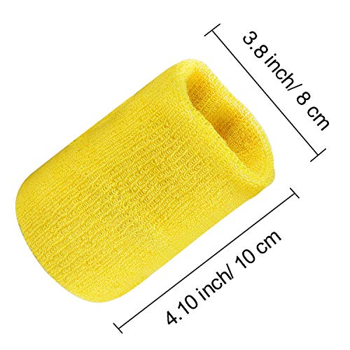 Neska Moda Unisex Yellow Cotton Wrist Band-MFN-WB14 - Image 2