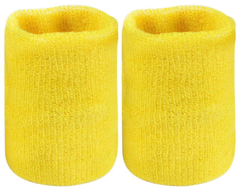 Neska Moda Unisex Yellow Cotton Wrist Band-MFN-WB14 - Image 1