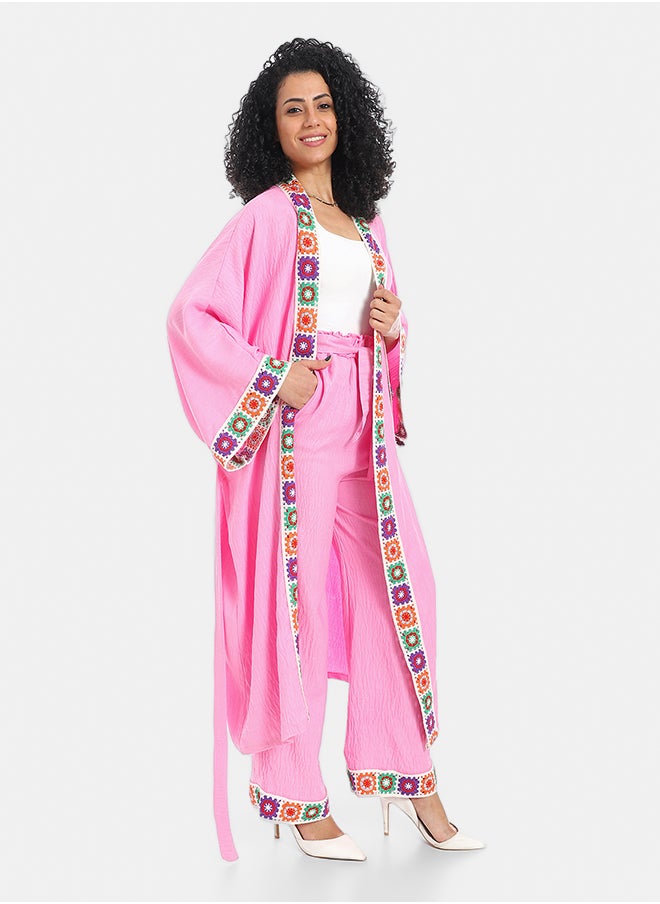 Red Circle Women's plain kimono suit  - Image 2