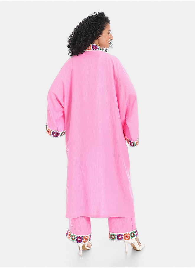 Red Circle Women's plain kimono suit  - Image 3