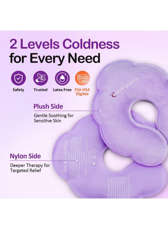 عبوات علاج الرضاعة الطبيعية من كومفيتيمب، عبوة من 4 قطع كبيرة من وسادات جل الثدي الساخنة والباردة مزدوجة الجوانب، مؤهلة لحساب الادخار الصحي (FSA)، أساسية قابلة لإعادة الاستخدام لما بعد الولادة لتخفيف الألم، والتهاب الثدي، واحتقان الثدي، وهدايا للأمهات الجدد. - Image 4