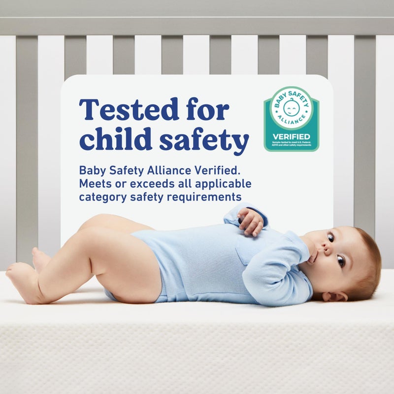 Graco Premium Crib & Toddler Mattress - GREENGUARD Gold Certified, Machine-Washable OEKO-TEX STANDARD 100 Certified Cover with Waterproof Surface, Fits Any Standard Full Size Baby Crib & Toddler Bed - Image 4