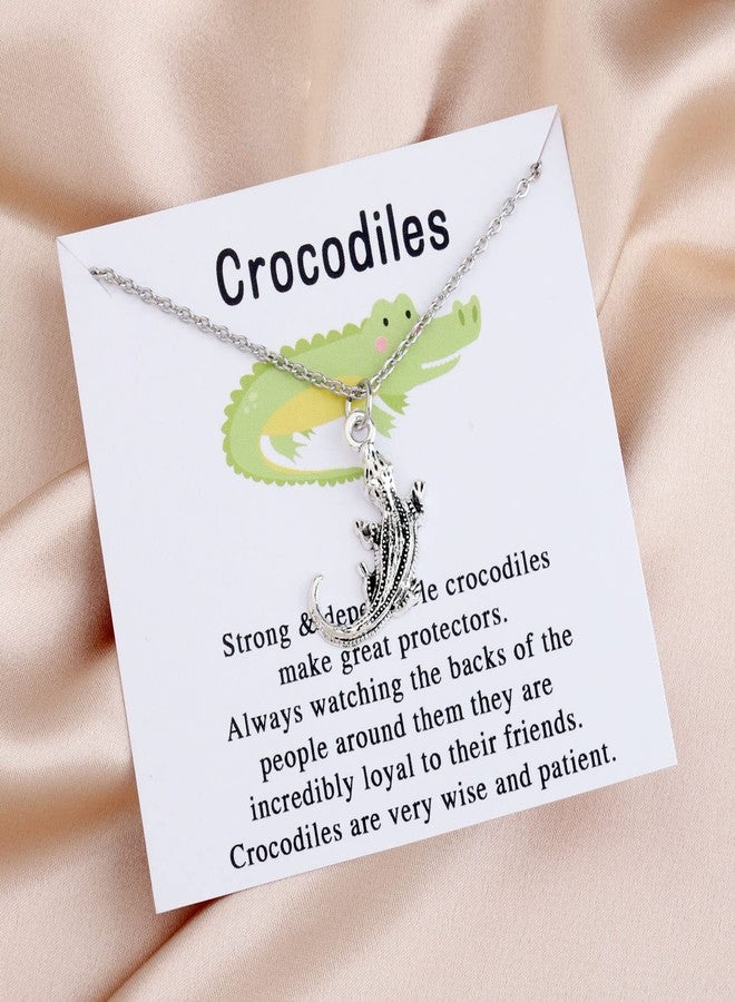 bobauna Crocodile Pendant Necklace Alligator Jewelry Reptile Themed Gift For Gator Lover (Crocodile Necklace) - Image 5