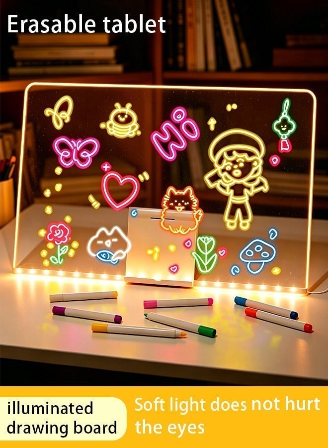 Kids Glow Drawing Board - LED Light Up Doodle Pad, Led Drawing Doard,Eye-Friendly Educational Art Toy for Boys & Girls, Creative Gift for Ages 3+ - Image 1