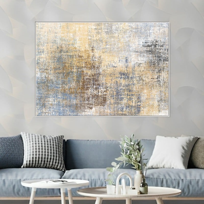 Marktna One abstract canvas print with a hollow frame, measuring (90×60) - Image 3