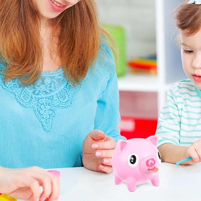 VICASKY 2 Pieces Squeeze Toy with Tongue Hanging Animal Shape Cartoon Motif Stress Relief Toy Compact Design Charming Look Durable Washable Reusable - Image 3