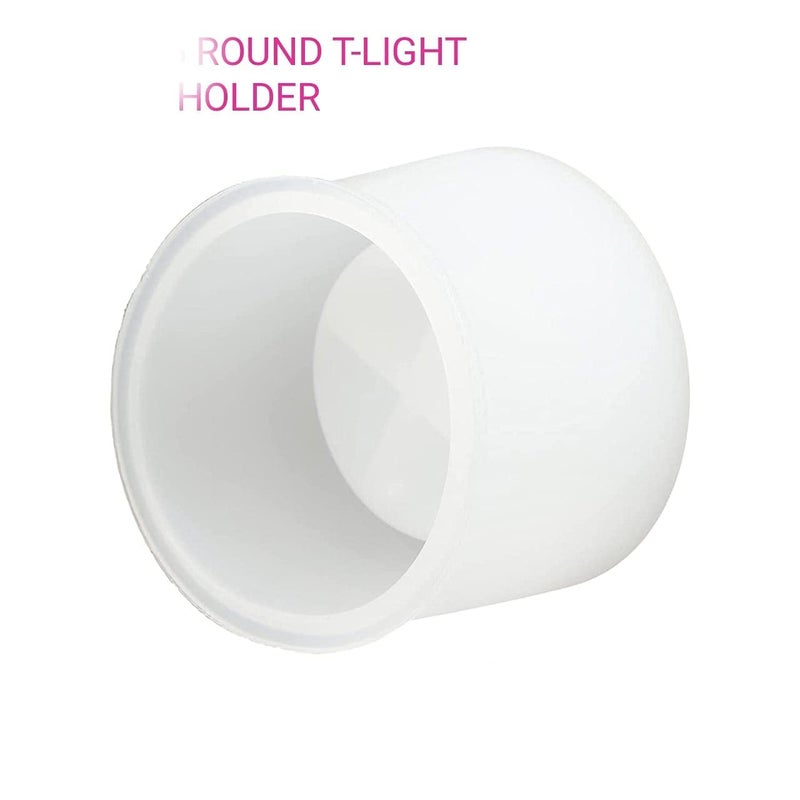 SNOOGG 2 INCH Round Tealight Candle Holder Mold for Epoxy Resin, Silicone Pillar Cylinder Candle Holder Resin Silicone Mold for Resin Casting Pack-4 - Image 2