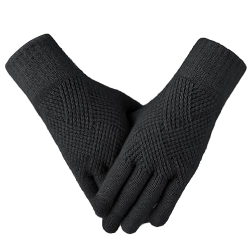 TOBEHIGHER Winter Gloves - Women's Cold Weather Touch Screen Alpaca Fleece Knit Gloves with Elastic Cuff - Image 1