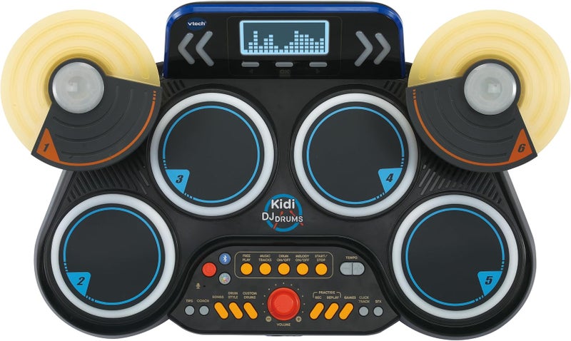 Vtech - KIDI DJ DRUMS Light up kit with Bluetooth® and Audio Port - Multicolour Kidi drum create your own music Suitable for ages 5 + up - Image 1