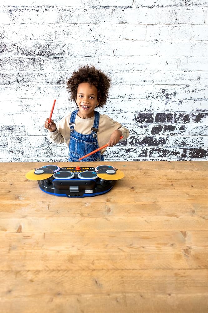 Vtech - KIDI DJ DRUMS Light up kit with Bluetooth® and Audio Port - Multicolour Kidi drum create your own music Suitable for ages 5 + up - Image 3