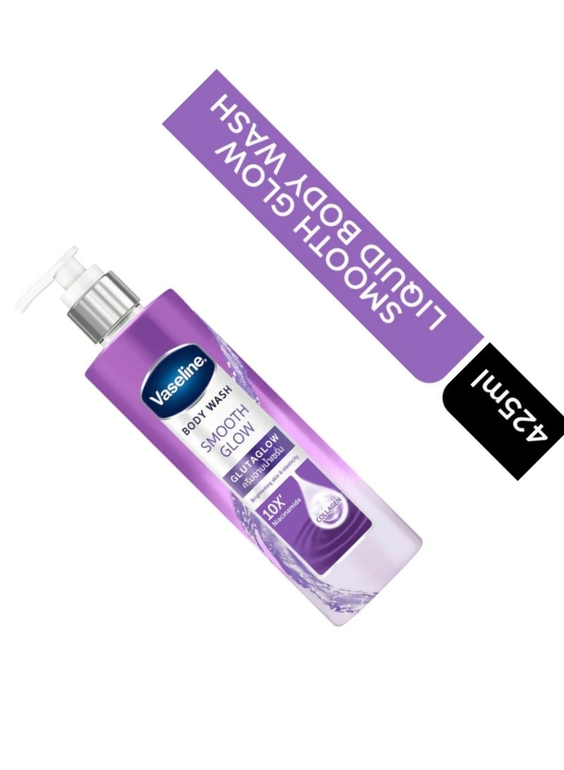 Vaseline Body Wash Smooth Glow - GLUTAGLOW10X NIACINAMIDE COLLAGEN 425ml - Image 4