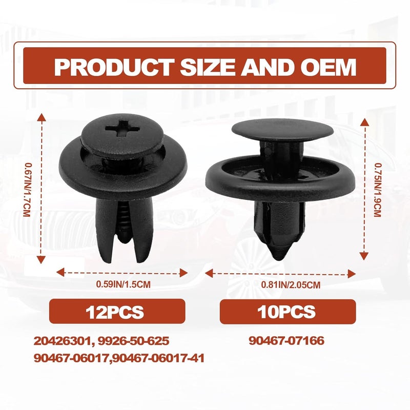 TOPCNOEM 166pcs Nylon Auto Retainers Clips Set - Image 5
