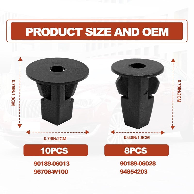 TOPCNOEM 166pcs Nylon Auto Retainers Clips Set - Image 3