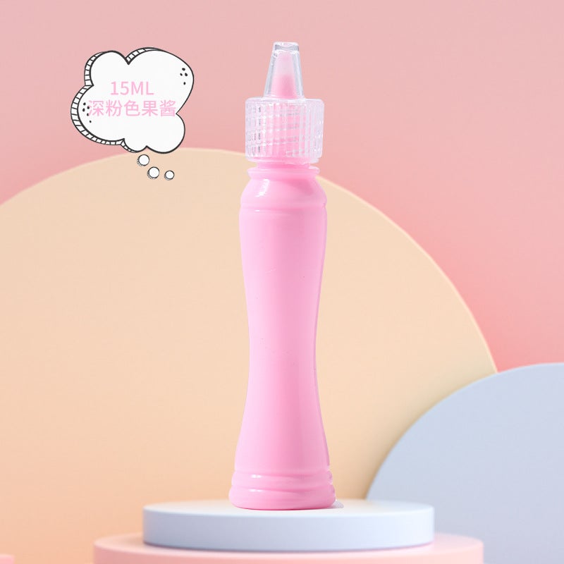 Generic Jam glue 15ml simulation cream glue small waist diy material bag resin accessories handmade homemade jewelry glue Deep pink waist 