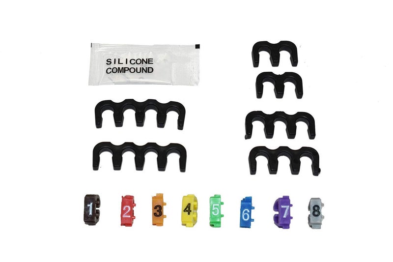 A-Team Performance - Silicone Spark Plug Wires Set - Compatible with SBF Small Block Ford Valve Cover Wires 221 255 260 289 302 351W BOSS 302 Fits HEI Distributor Caps - Red 8.0mm - Image 3