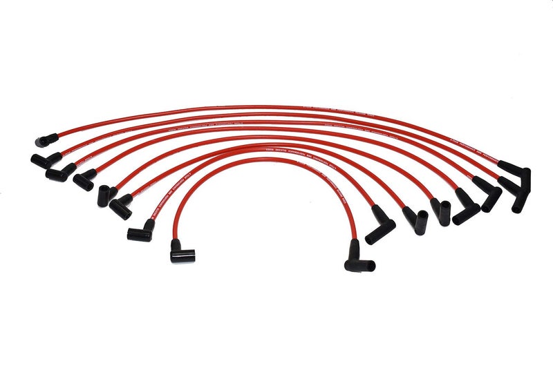 A-Team Performance - Silicone Spark Plug Wires Set - Compatible with SBF Small Block Ford Valve Cover Wires 221 255 260 289 302 351W BOSS 302 Fits HEI Distributor Caps - Red 8.0mm - Image 2