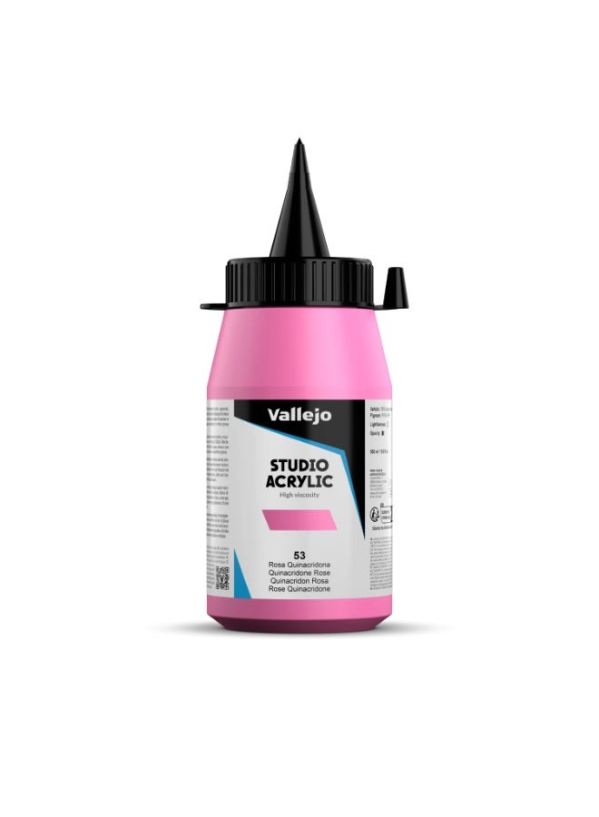 فاليجو أكريليك ستوديو 53 كويناكريدون روز 500 مل - طلاء أكريليك عالي الجودة للفنون والمنمنمات والنماذج