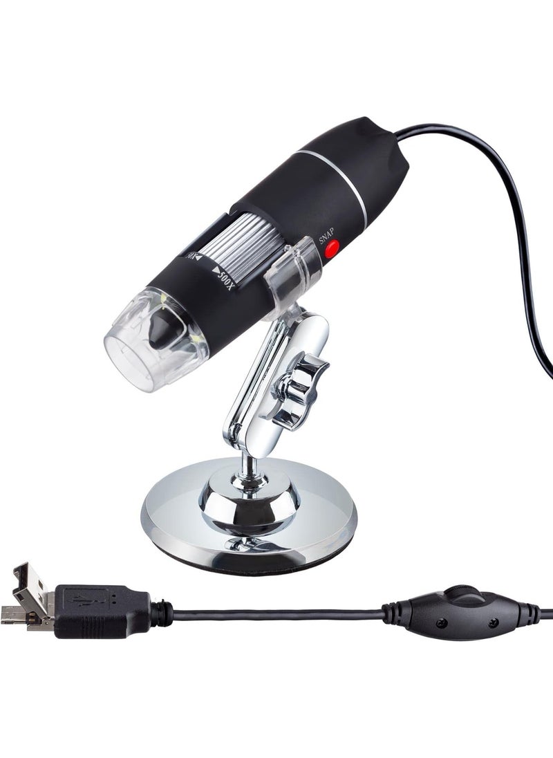 AmScope AmScope Super Savings  40X1000X Portable LED Monocular Student Microscope with 25Piece Prepared Slides Set and Tweezers Plus Bonus Handheld MultiUSB Digital Microscope for PC and Android  - Image 2