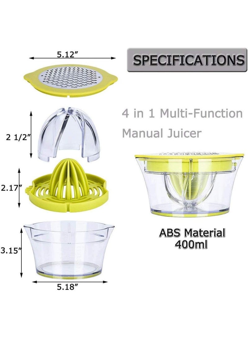 Citrus Lemon Orange Juicer Manual Hand Squeezer with Built-in Measuring Cup and Grater  - Image 2