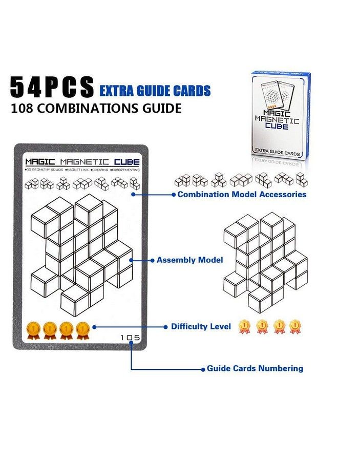 Magnetic Soma Cube Block Children Educational Toys Magnetic Tiles For Kids Stress Relief Toy Puzzle Cubes To Develops Intelligence, Ideal For Birthday Gifts (Crystal) - Image 5