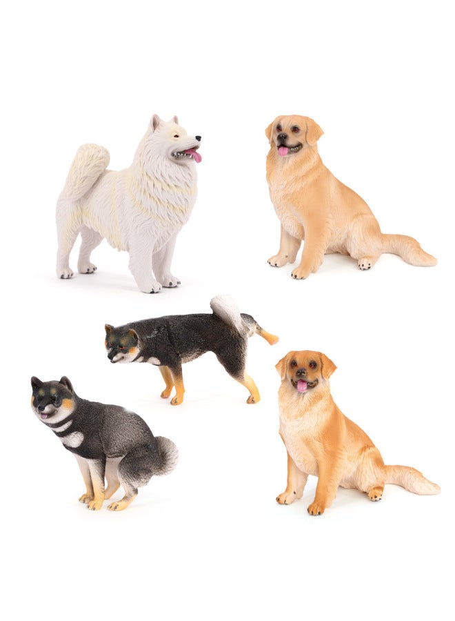 Children's Simulation Solid Animal Model Chai Dog Golden Retriever Dog Lazy Cat Garfield White Mouse Pet Ornaments Toy-Color:127-3383 Half Squatting Garfield Cat  - Image 4