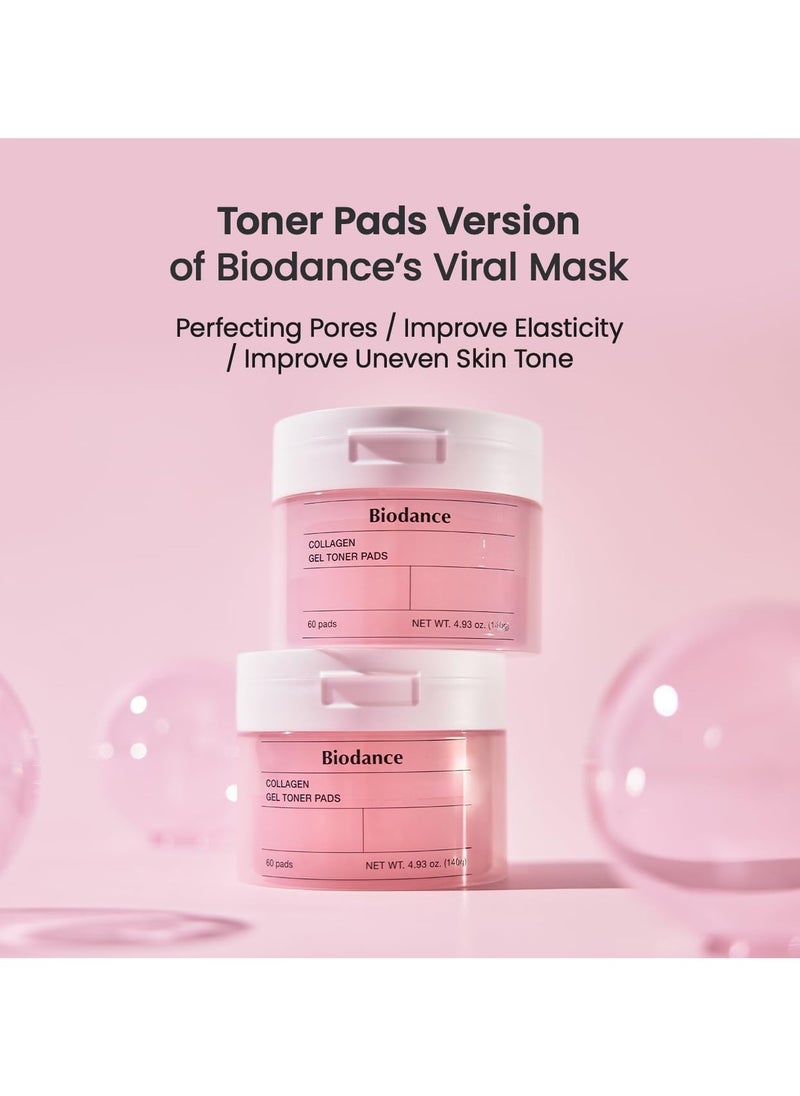 BIODANCE - Biodance Collagen Gel Toner Pads 4.93 fl.oz.(140g), 60Pads - Image 1