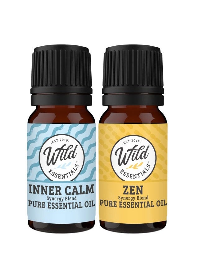 mEssentials Inner Calm and Zen Essential Oil Blend Combo Two 10 ml Bottles - Image 1