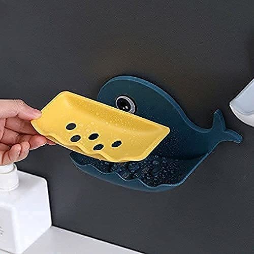 Sygnius Fish Shape Soap Dish Case Holder Bathroom Accessory - Multi Color Fish Soap Dish Set of 3 - Image 3