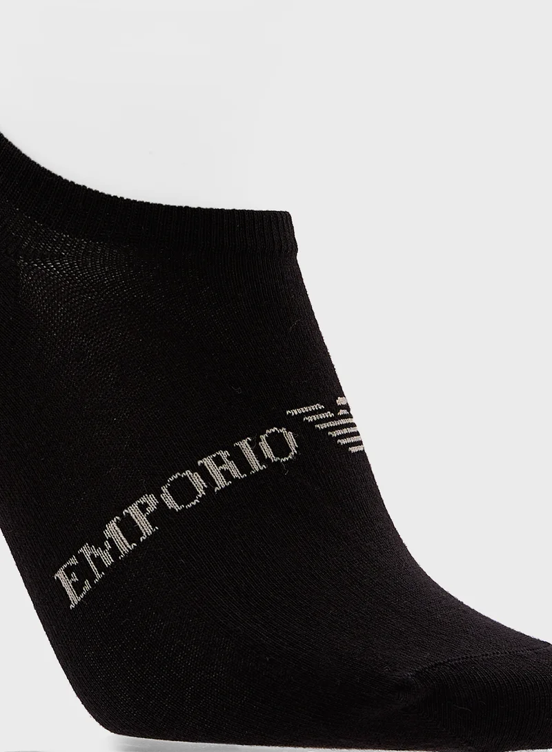 EMPORIO ARMANI 3 Pack Logo Ankle Socks