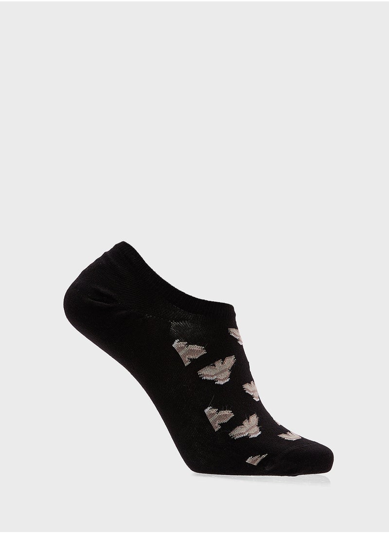 EMPORIO ARMANI - 3 Pack Logo Ankle Socks - Image 1