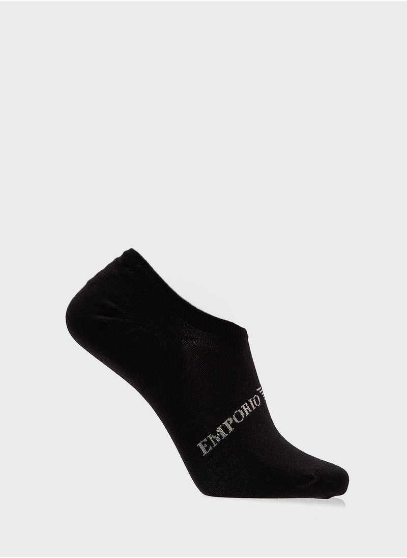 EMPORIO ARMANI - 3 Pack Logo Ankle Socks - Image 1