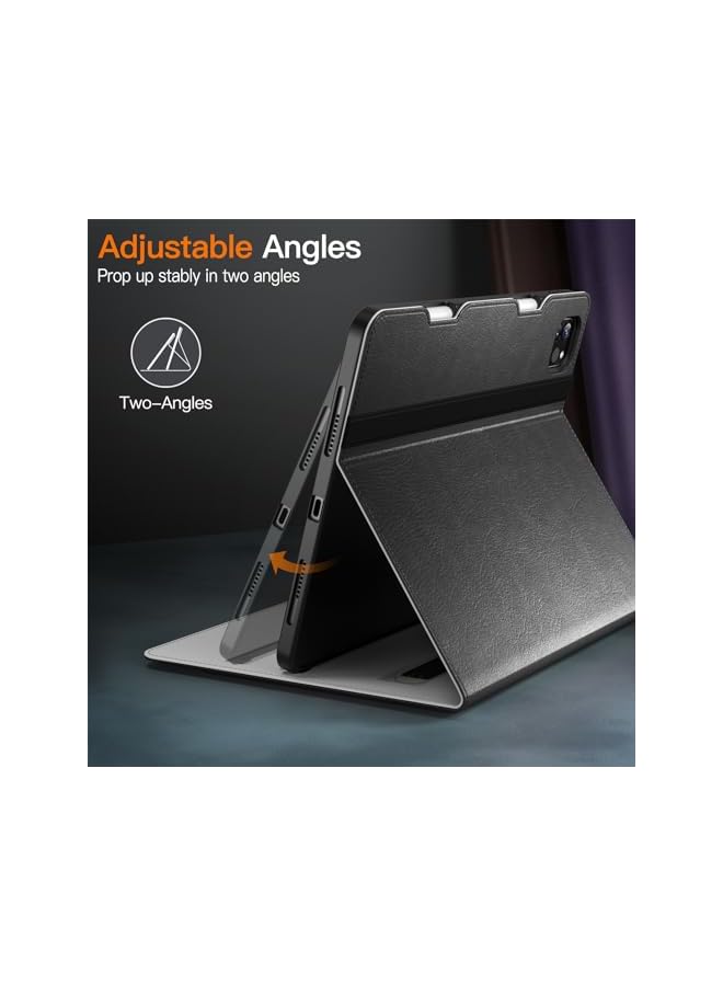 Jetech حافظة لجهاز ايباد برو 11 4 3 2 11 انش 2022 2021 2020 موديل الجيل الرابع 3Rd 2Nd مع حامل قلم وجيب متعدد الزوايا ومساحة عرض باللون الرمادي - Image 4
